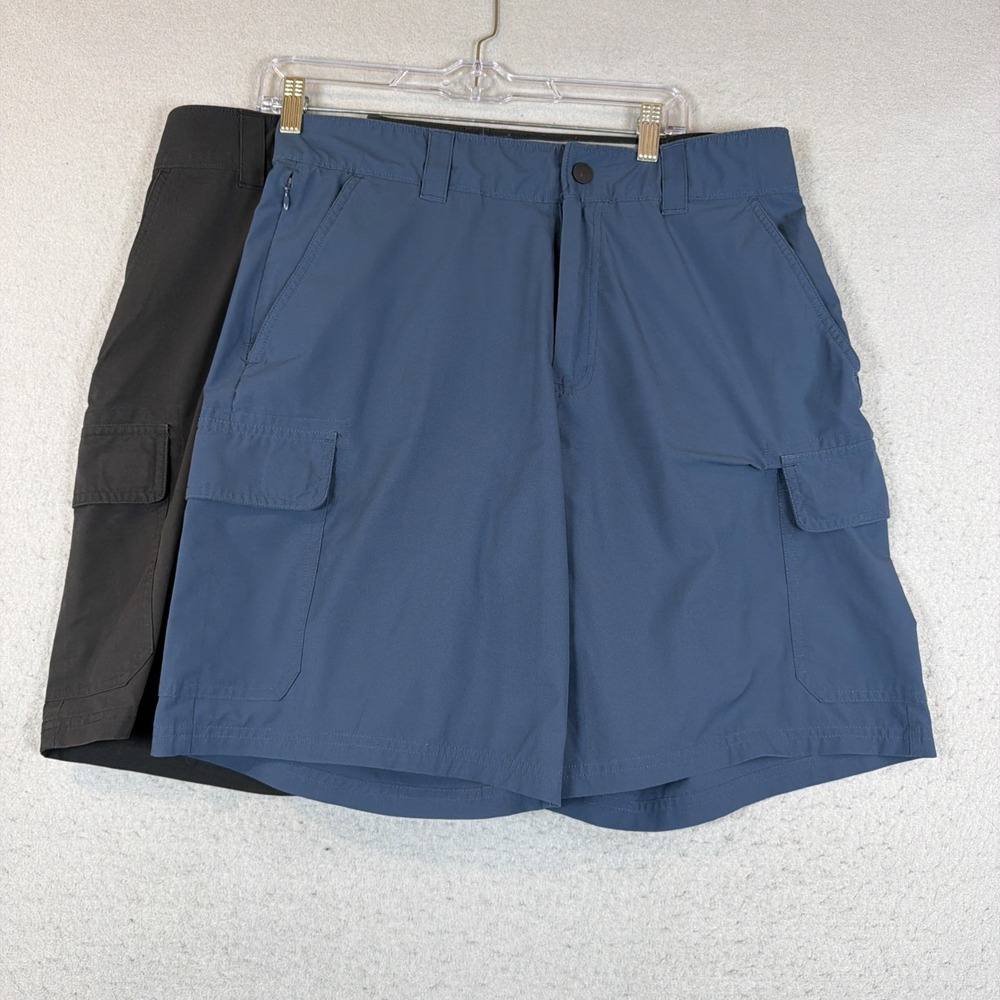 Orvis Cargo Shorts Men 32 Performance Lightweight Outdoor Lot of 2 Black/Blue